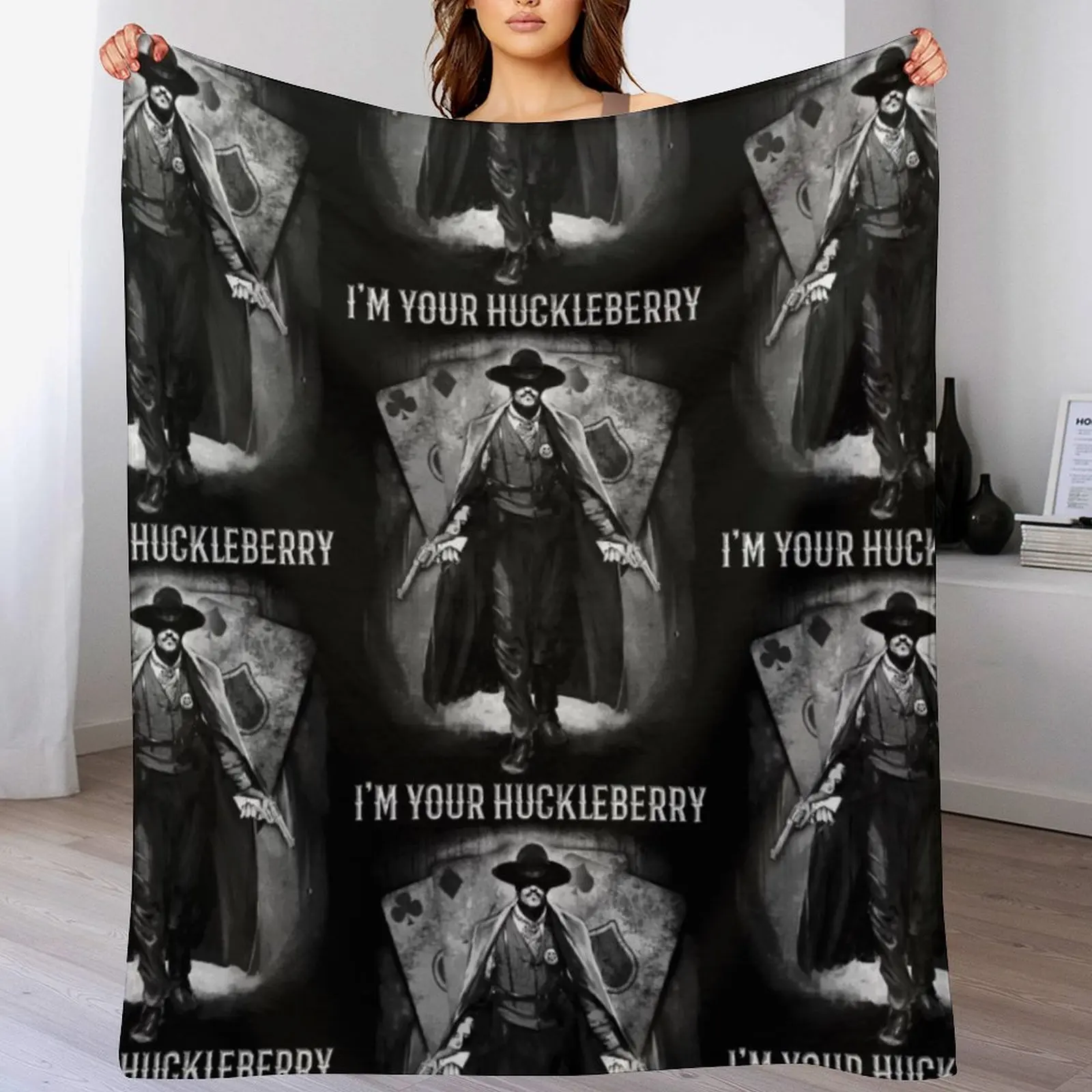 Mens Best Doc Holliday Huckleberry Tombstone Throw Blanket