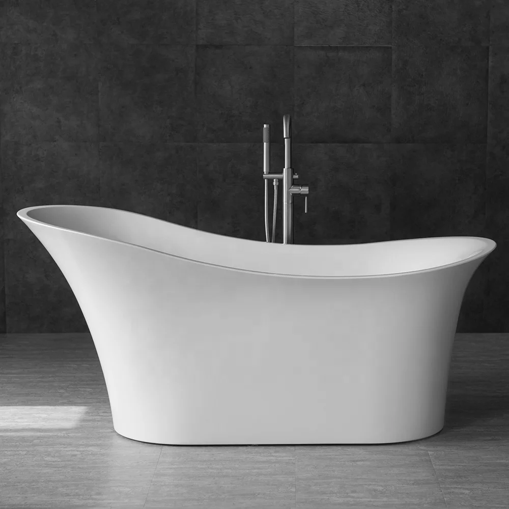 

Modern Irregular Shape Indoor High End Acrylic Fiber Glass Bath Tub Large Space Acrylic Freestanding Deep Soaking Resin Bathtub