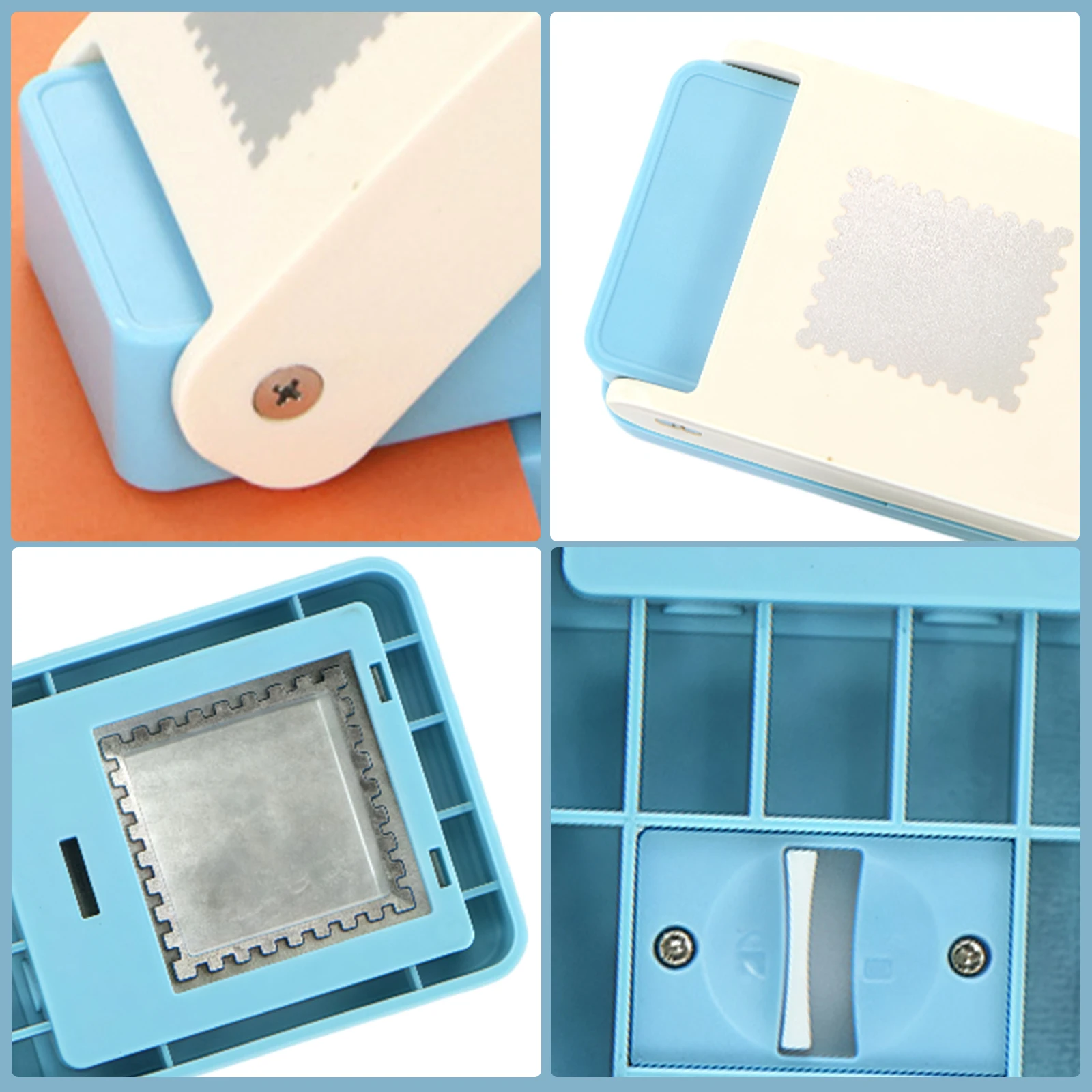 

Paper Punches 1X0.8inch Lever Action Stamp Paper Punch for Crafting Scrapbooking DIY Card Making