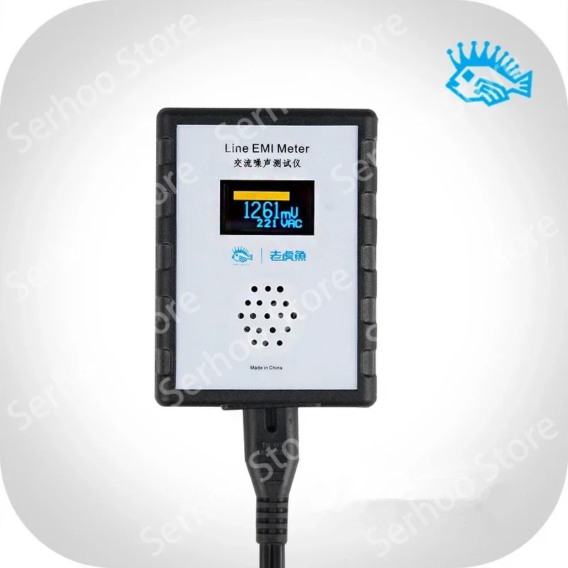 The Latest OLED Display Mains Noise Tester EMI Measuring Instrument Broadband AC Power Supply Ripple Analyzer line EMI meter