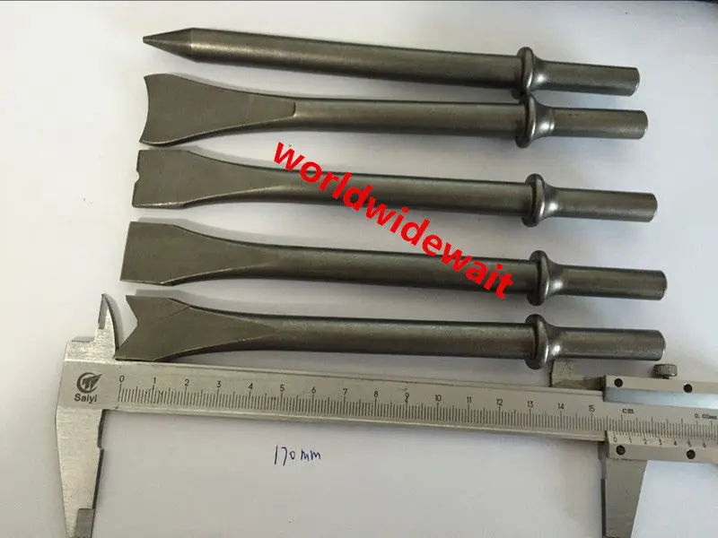 5-個エアスクレーパーナイフハンマーパンチとチゼルセットロングビットセット