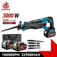 ONEVAN 3000W 10000SPM Electric Reciprocating Saw Electric Chainsaw Saber Saw Portable Cordless Power Tool For Makita 18v Battery