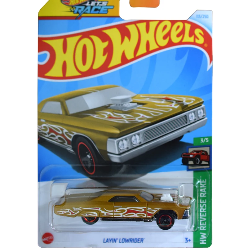 

Оригинальные гоночные автомобили Hot Wheels 1/64, металлические модели layin Lowrider HW, Реверсивные грабли, узор огня, игрушки для мальчиков No.113