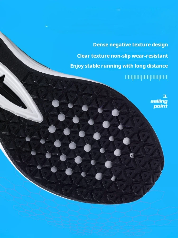AJHL Carbon Plate Cushioning Running Shoes Anti Slip Outdoor Sports Shoes Breathable Fly Woven Lightweight Running Shoes