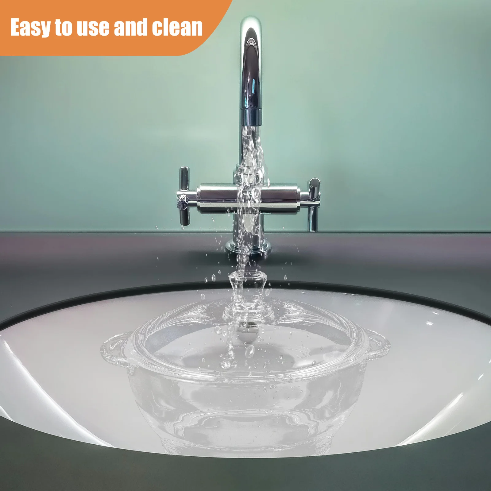 

2.5L Glass Stockpot Double Ear Heat Resistant Stew Pot Lid Kitchen Cookware Multi Functional Household Soup Pasta