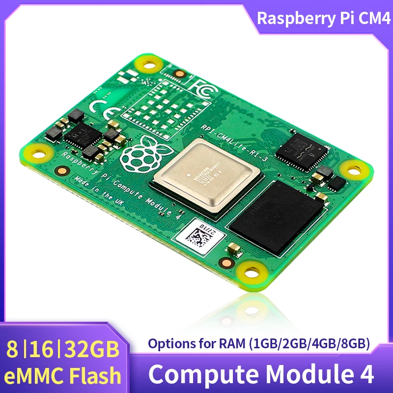 

Raspberry Pi компьютерный модуль 4 дополнительно 2 4 8 ГБ ОЗУ Lite 8 16 32 Гб eMMC Flash CM4 четырехъядерный смартфон с Wi-Fi и BT 5,0