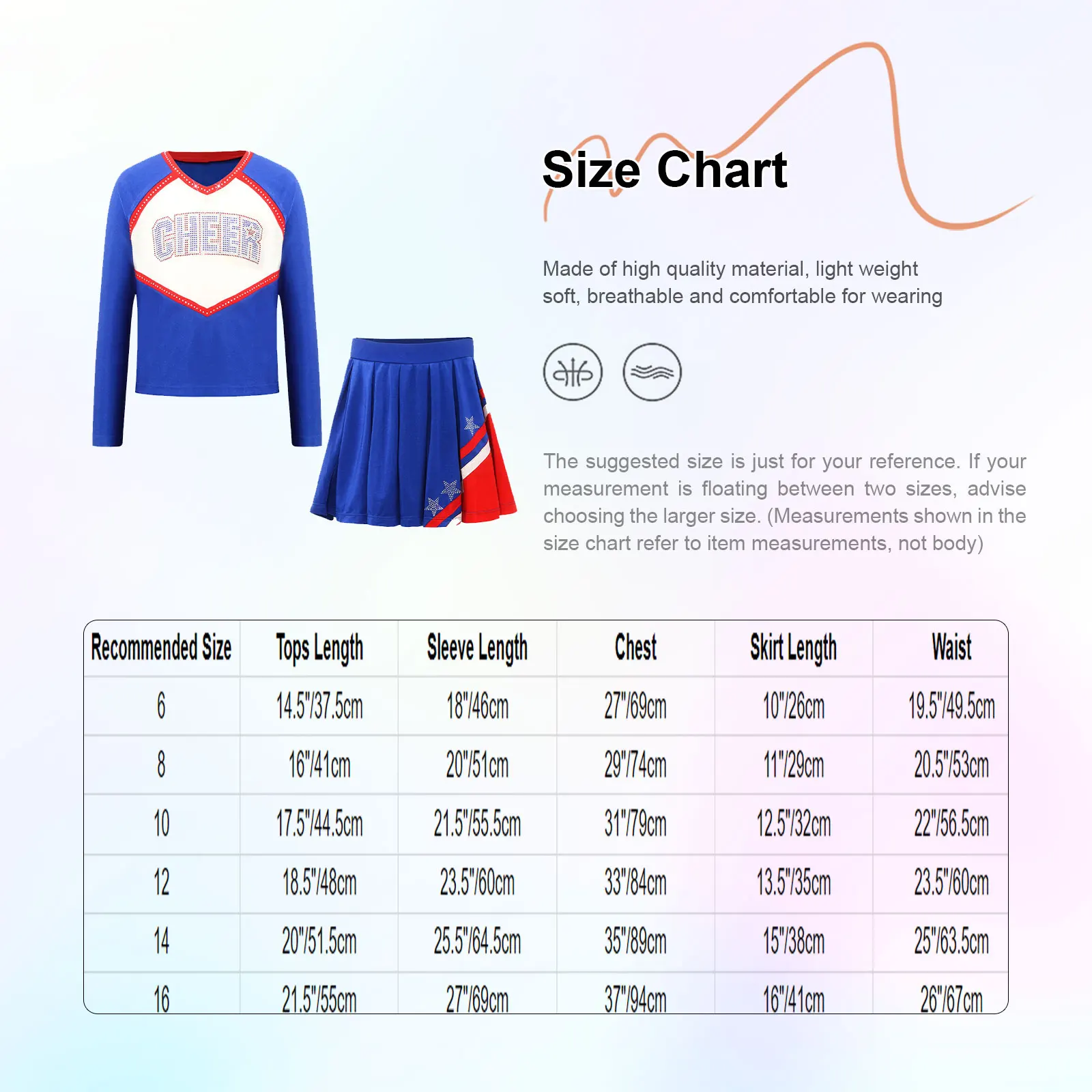 

Girls Sparkly Rhinestone V Neck 2 Piece Dance Set Top with Skirt for Cheerleading Stage Performance July 4th Halloween Party