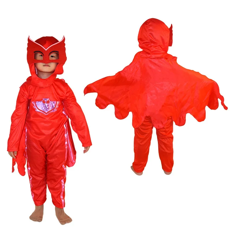 Hero Cosplay com máscara para crianças, pijama azul para meninos e meninas, terno para crianças, traje de Halloween, presente de aniversário