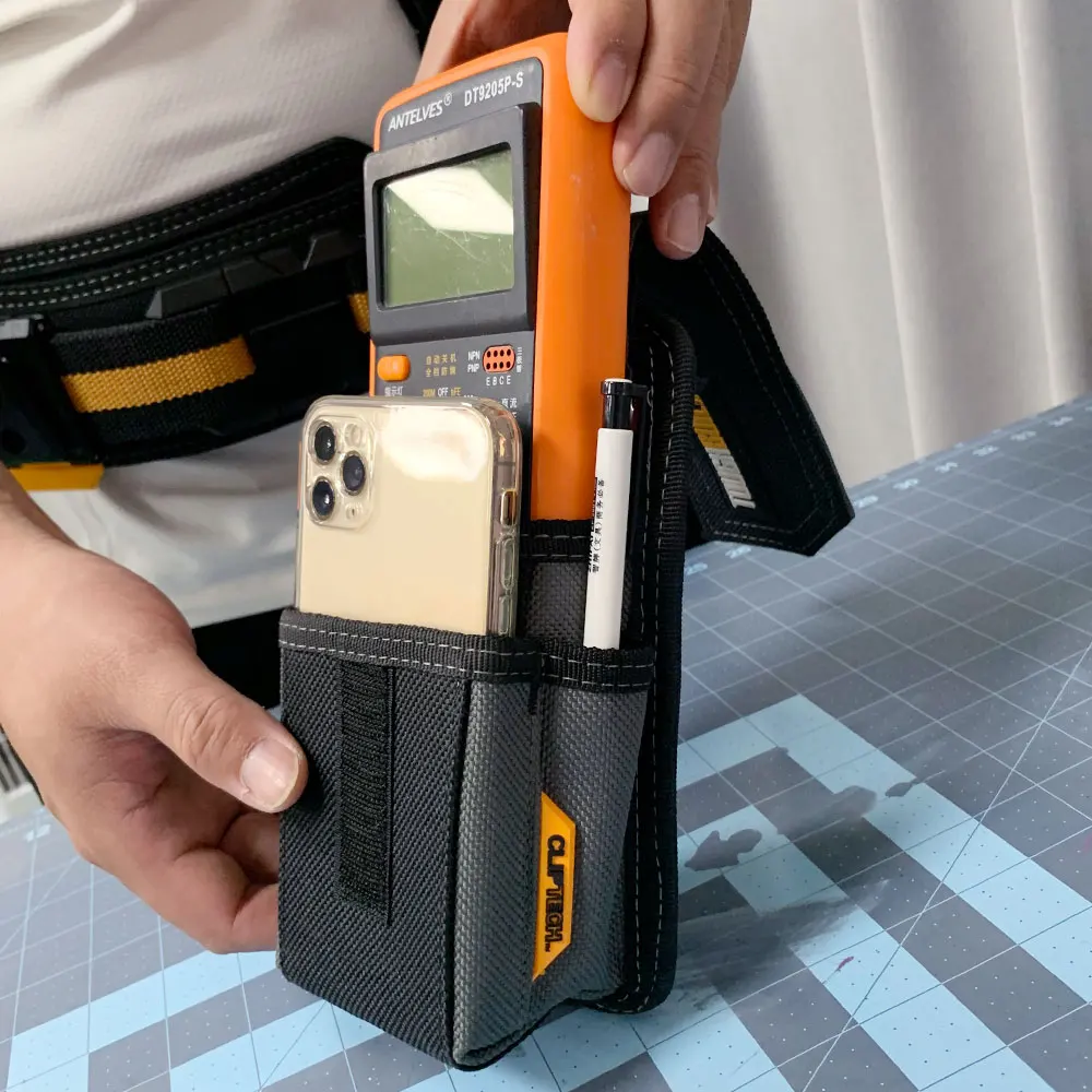 1pc Toughbuilt Heavy-Duty Meter Tester Pouch with ClipTech Hub tool storage