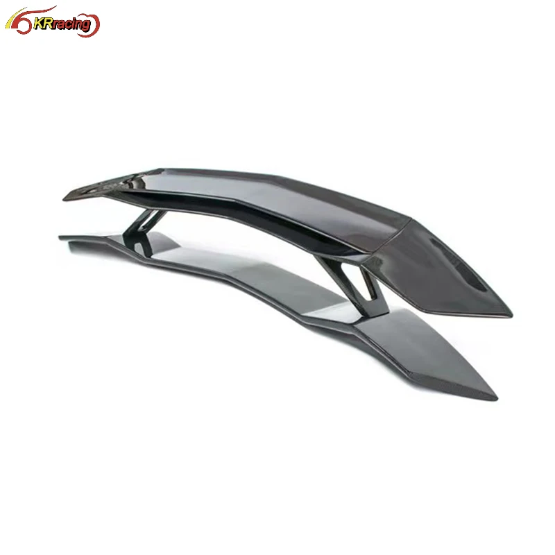 Novit Style Carbon Fiber Rear Spoiler Wing With Rear Base Lip For Lambo Aventador LP700 LP720