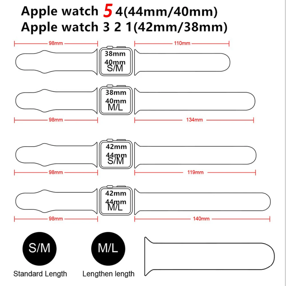 Silicone Strap For Apple Watch band 45mm 44mm 41mm 42mm 40mm 49mm 38mm correa bracelet iWatch series 9 8 5 4 3 8 6 SE 7 Ultra 2