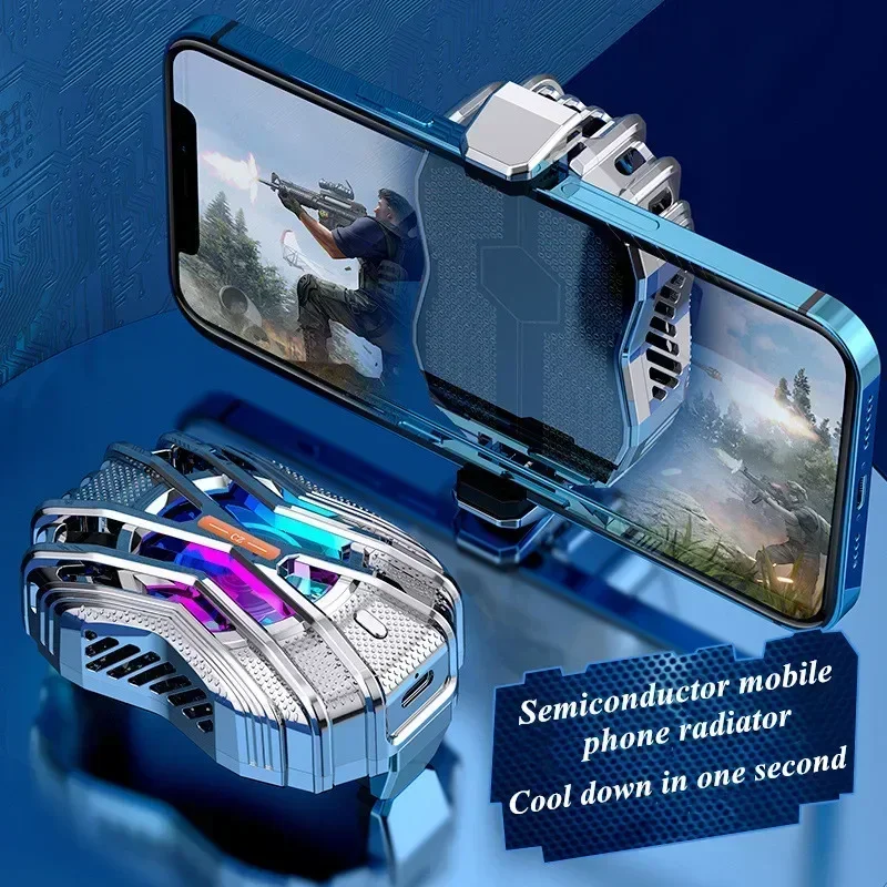 P40 Mobile Phone Semiconductor Refrigeration Back-clip Cooling Radiator Type-C System PUBG Game Cooler for IOS Android Universal