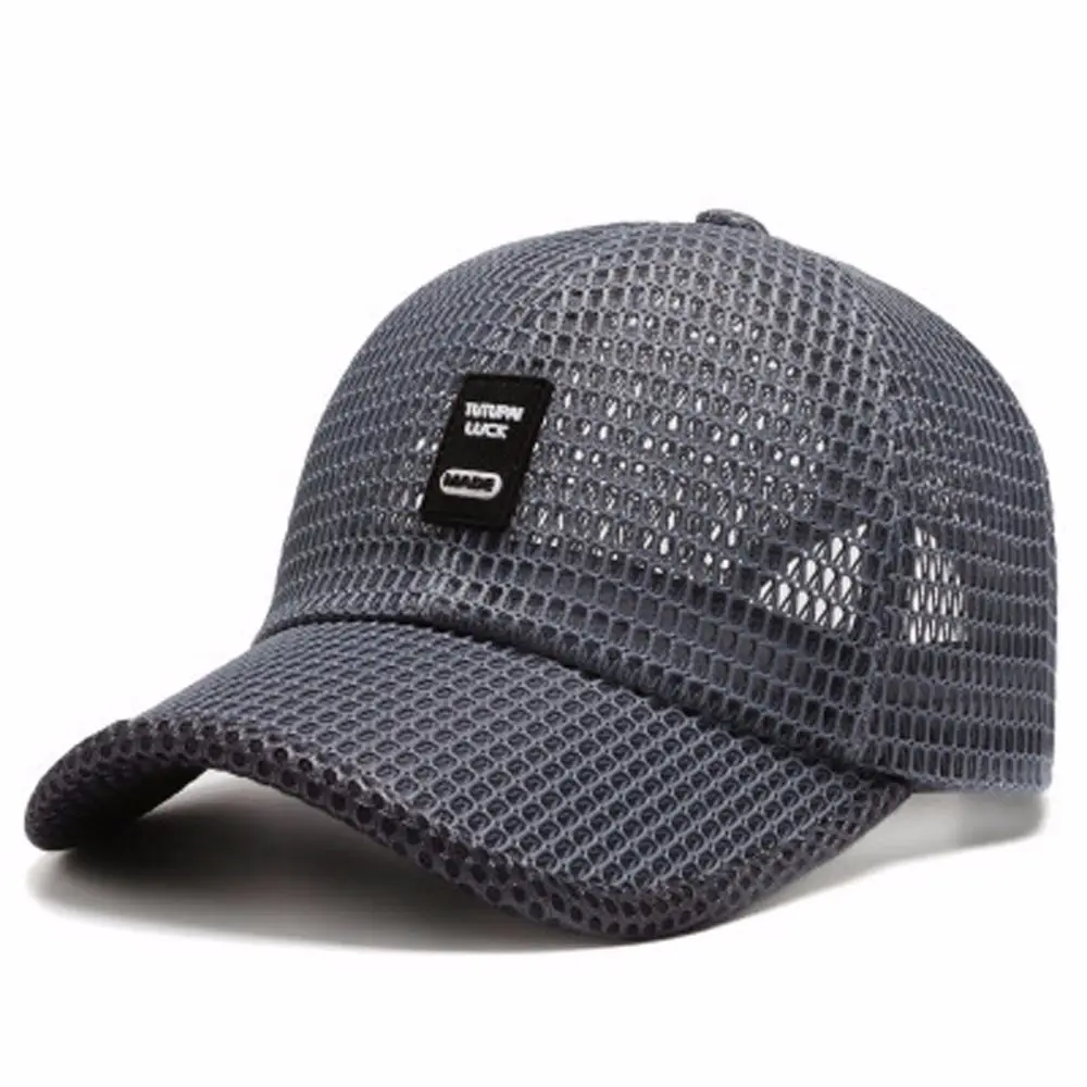 

Black Summer Adjustable Unisex Baseball Caps Sport Hats Fishing Baseball Caps Mesh Cap Casual Sport Hats Cap Snapback Hats