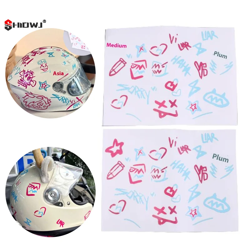 2 folhas arcano jinx adesivos anime janela do carro portátil adesivos dos desenhos animados capacete decalque decorativo à prova dwaterproof água ades