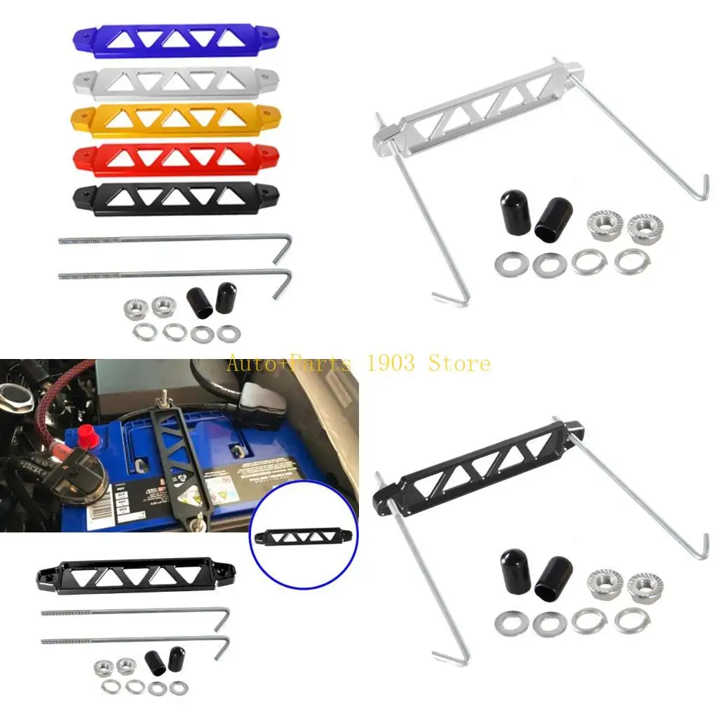 

E21C Aluminum Engine Battery Mounting Bracket 5 Hole Triangle Structure Universal Secure Fixation Easy to Use for Vehicles