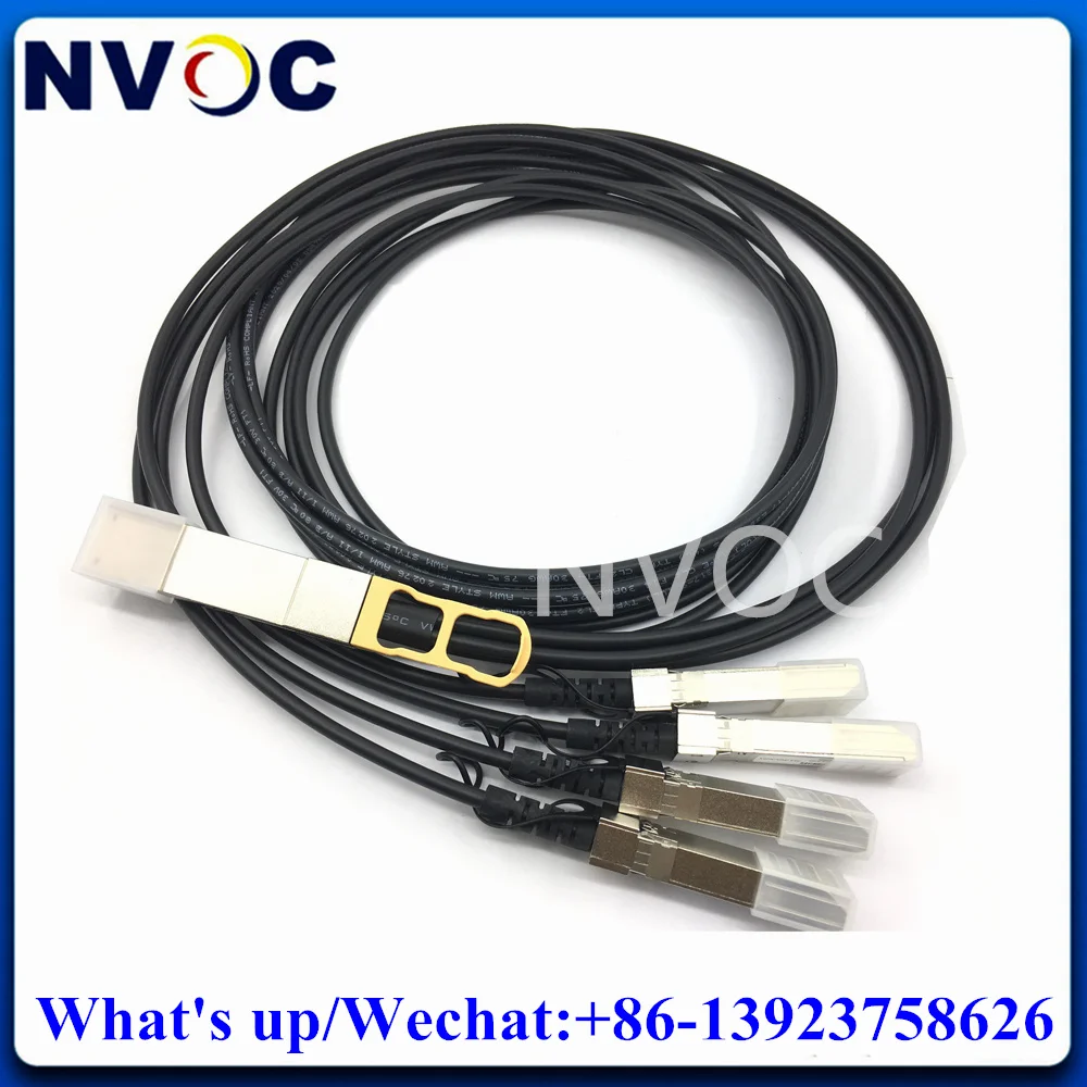 

2Pcs 100G QSFP28-4*25G DAC Cable 3M Transmission Distance QSFP28 to 4SFP28 100Gbps Speed Direct Attach for Big Data Device