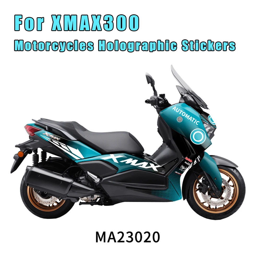 Motorcycle Stickers For Yamaha XMAX300 XMAX 300 2023- Holographic Body Fairing Decoration Sticker Tank Pad Protective Decals