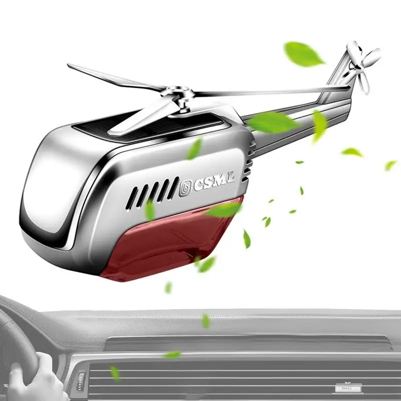 Solar Powered Aromatherapy Ornament Dashboard Rotary Helicopter Essential Oil Diffuser Automatic Air Freshener Auto Interior