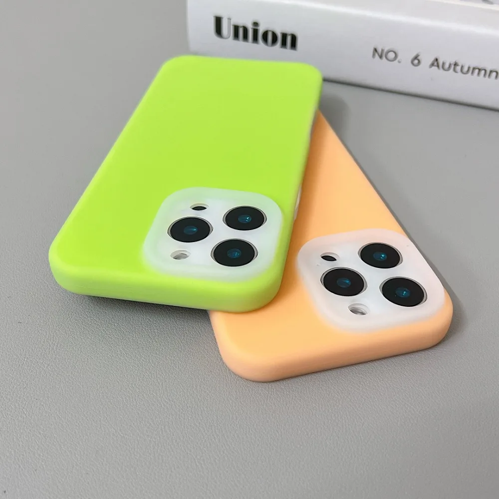 Оригинальный желейный флуоресцентный жидкий силиконовый чехол для телефона для iPhone 16 Plus 14 13 12 11 15 Pro Max, защитный чехол для объектива камеры