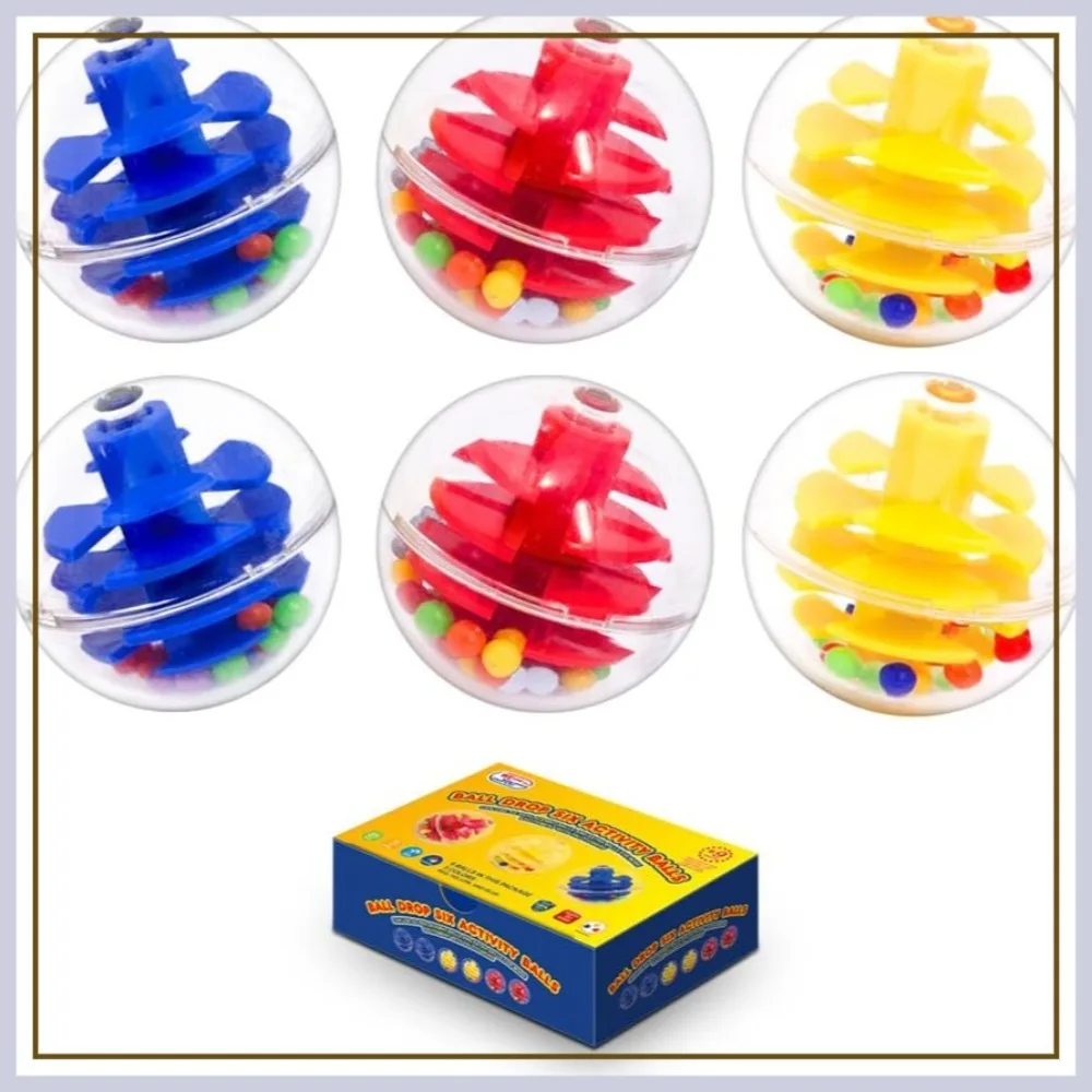 

1.8" Clear Plastic Ball Drop Rattle Balls – 6-Pack Replacement Set for Toddler Activity Towers | Safe Durable STEM Sensory Toy