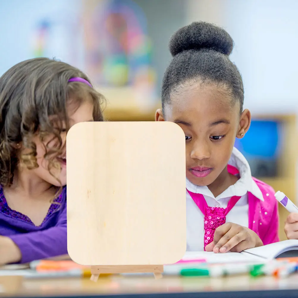 6 szt. Drewniane tablice do rysowania dla dzieci, stojak na graffiti, puste tablice do kolorowania, materiały do malowania dla dzieci