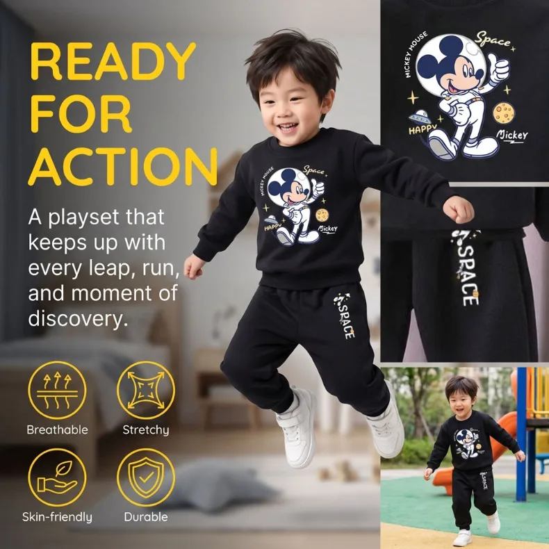 Herbst-Winter Jungen O-Ausschnitt Hoodies und Lange Hose Zweiteilige Sets Kinder Mode Trainingsanzug Kinder Sweatshirt Anzug Pullover Set – Detail 4