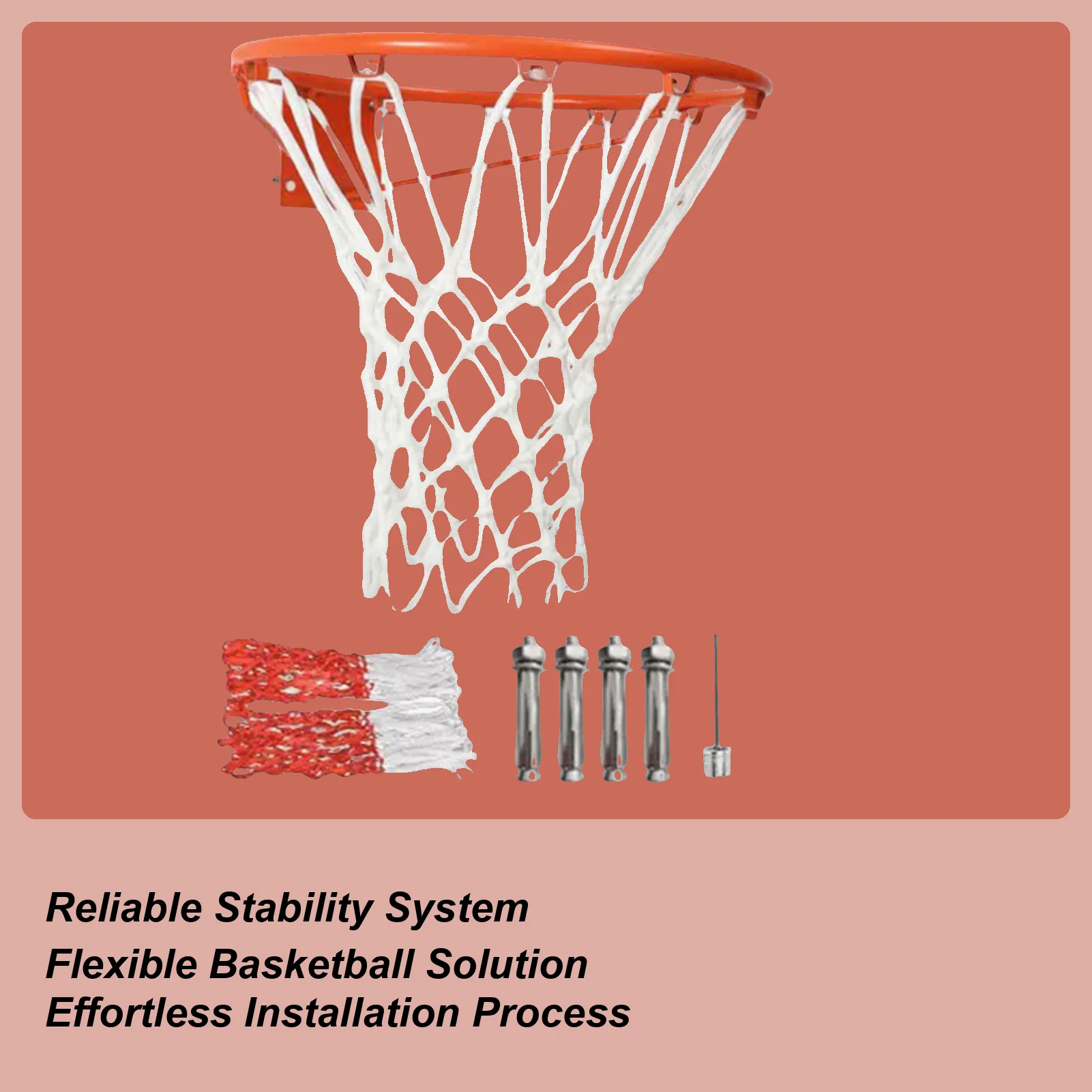 

Сменный баскетбольный обод, баскетбольное кольцо с всепогодной сеткой, антикоррозийный мяч, система ворот, аксессуары для комнаты для подъездной дорожки, тренажерного зала