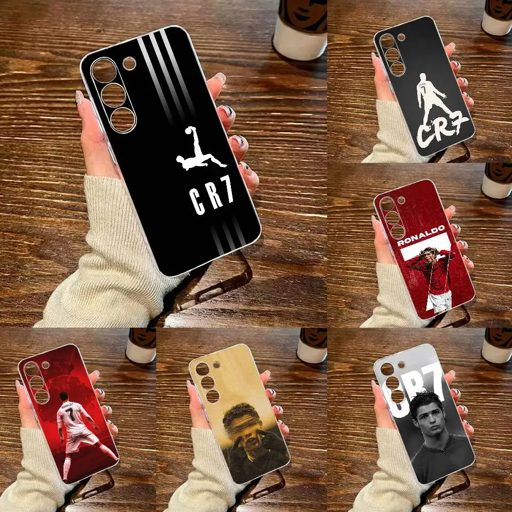Sports Star CR7 F-Cristiano R-Ronaldo  Transparent Shockproof Phone Case For Samsung GalaxyA13,21s,21,22,31,32,41,52,53,71,72,73