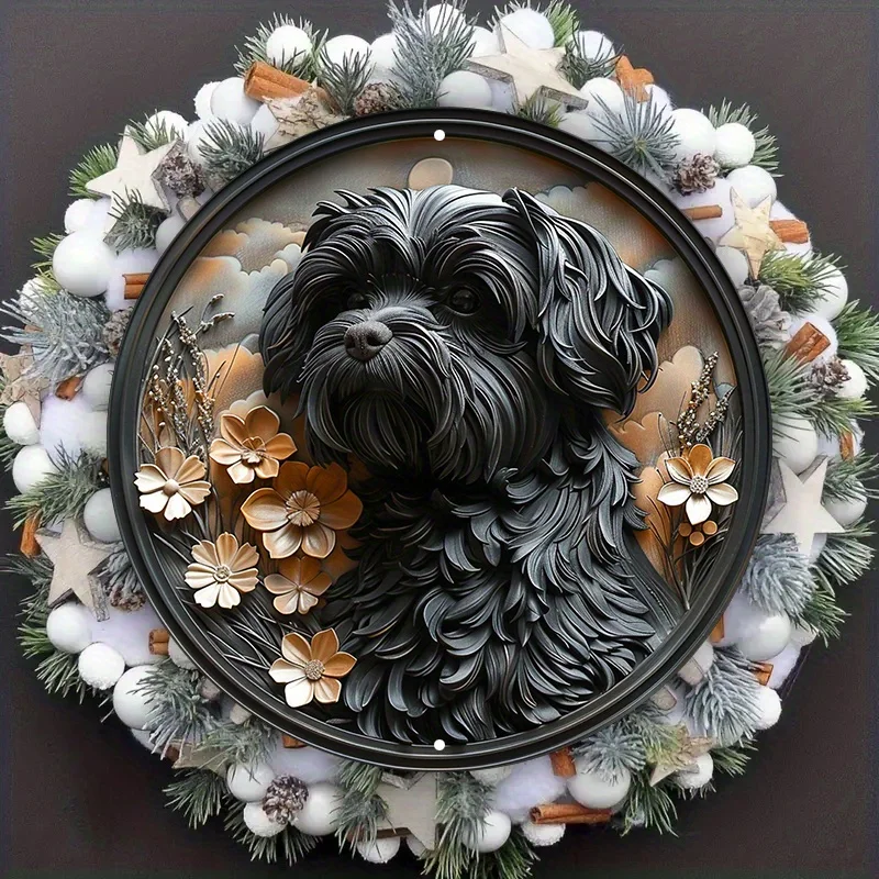 

Aluminum Dog Breed Decorative Sign Art Set, Shih Tzu Design, Waterproof and Weather Resistant Home Decor, HD Printing Wall Art