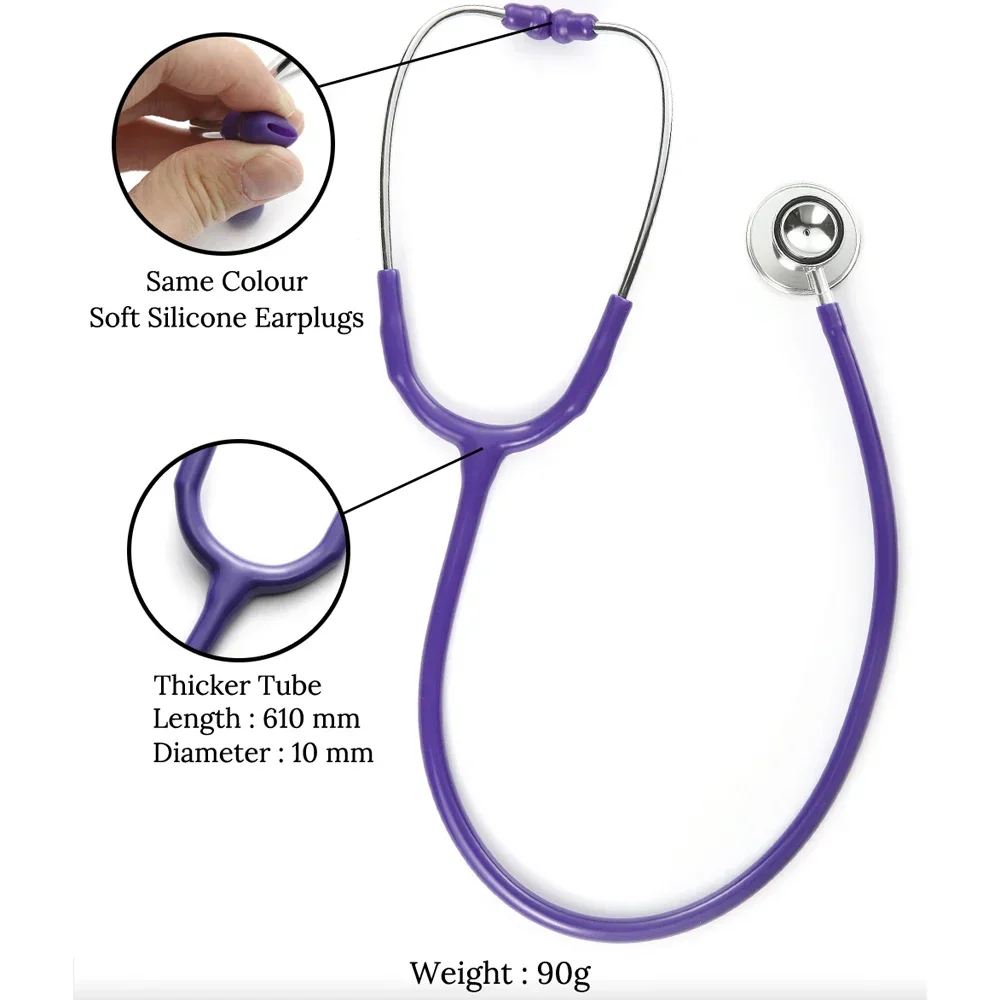 Deluxe Professional Dual Head Stethoscope Doctor Cardiology Stethoscope Medical Doctor Stethoscope Vet Medical Device instrument