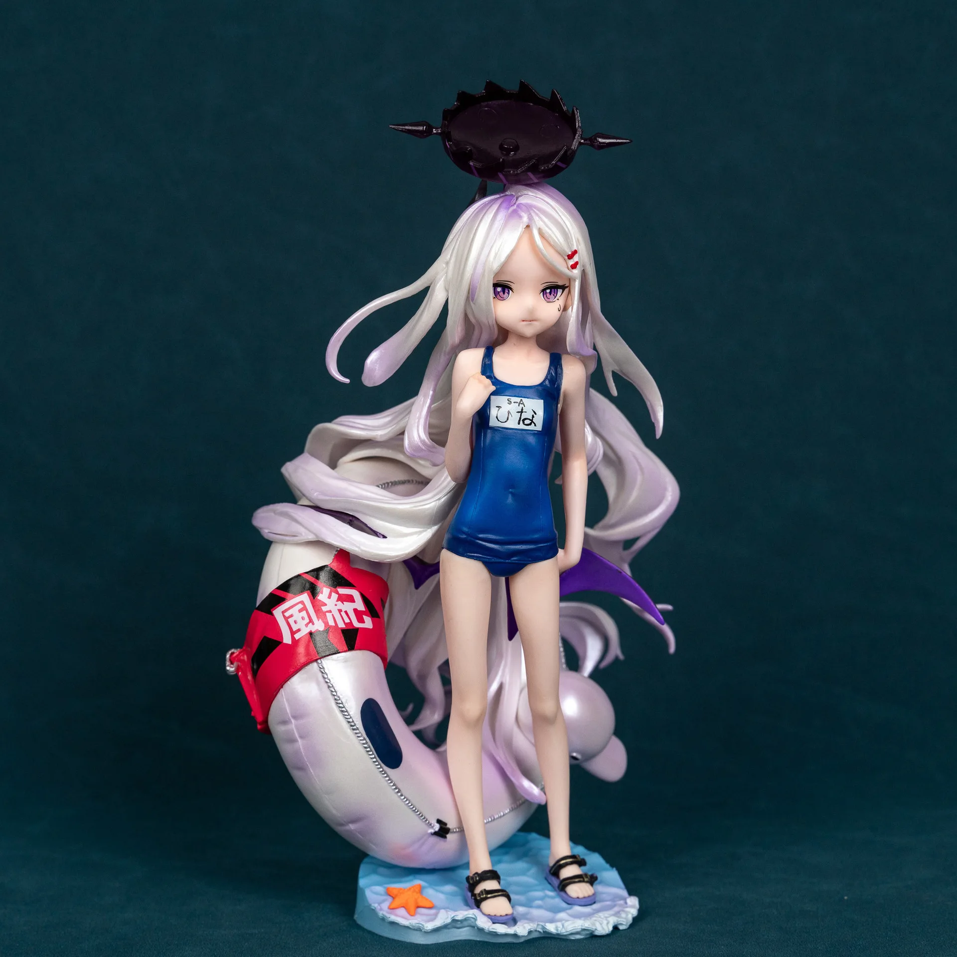 

24cm Blue Archive Figure Gk Swimsuit Sorasaki Hina Figures Beautiful Girl Model Swim Ring Hina Figurine Anime Pvc Statue Toys