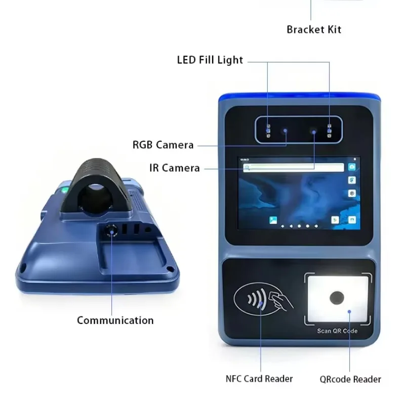 MINI Bus Taxi Ticket Validator QR Code Payment Touch Screen Bus Card Validator RJ45 Wiegand RS485 Battery