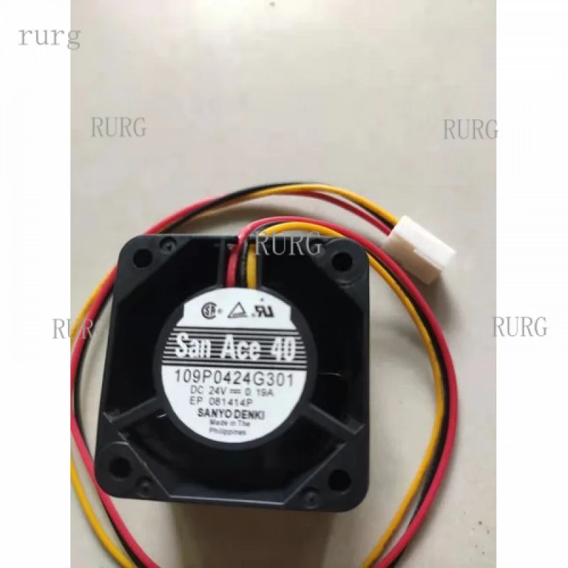 

L 1 шт. для вентилятора SANYO 109P0424G301 DC 24 В 0,19 А 40*40*28 мм 3-контактный охлаждающий вентилятор