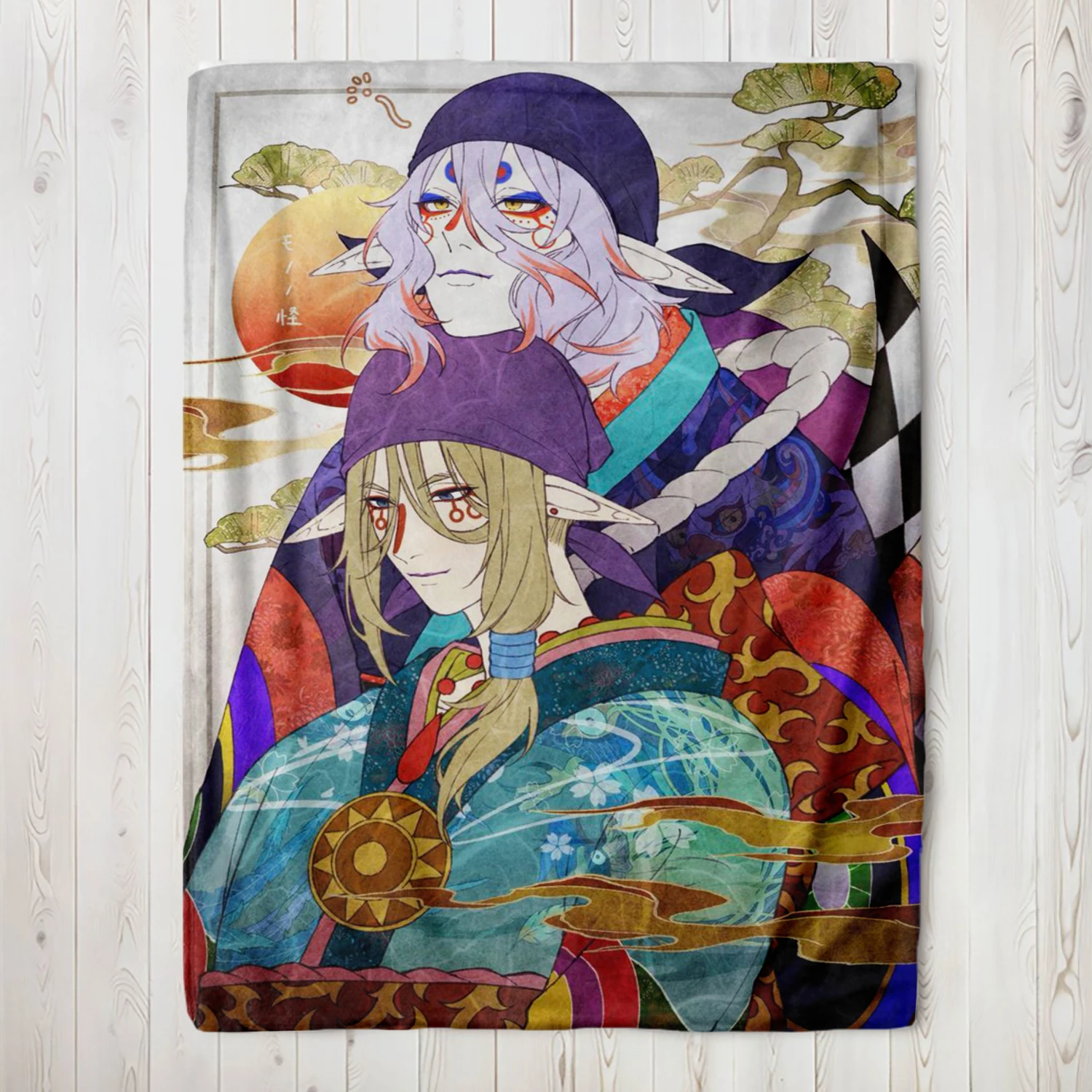 Manta Franela Anime Ukiyo-e Mononoke Sofá