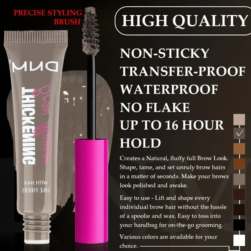 Long Lasting Sobrancelha Enhancer, Sobrancelha Dye Tint, Waterproof Eye Brow Creamwith Sobrancelha Escova, Natural Tint