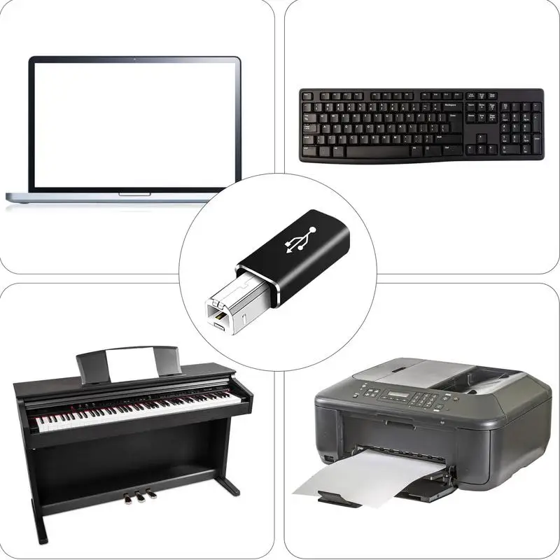 USB C Printer Scanner Adapter USB C Data Transfer Adapter For DJ Controller Keyboard USB B-interface Devices