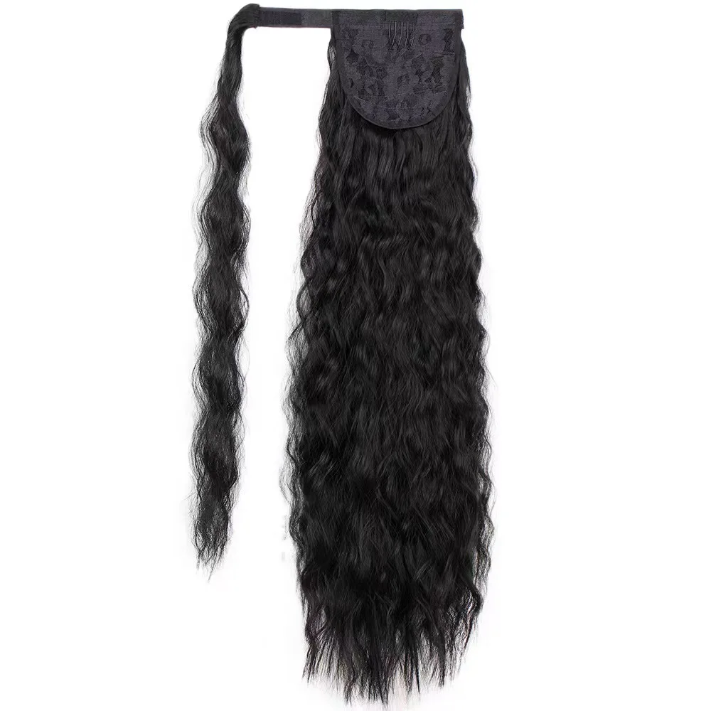 Synthetic wig corn perm Velcro hair extensions ponytail wig for women