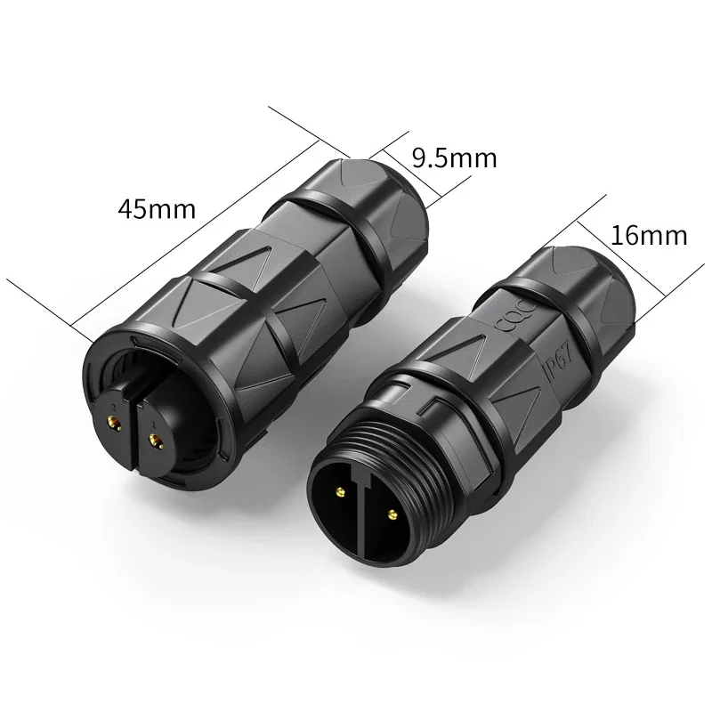 20A M19 Waterproof Cable Connector Solderless 500V 2 3 4 Pin Aviation Plug Industrial Male Female Screw Lock Wire Connectors