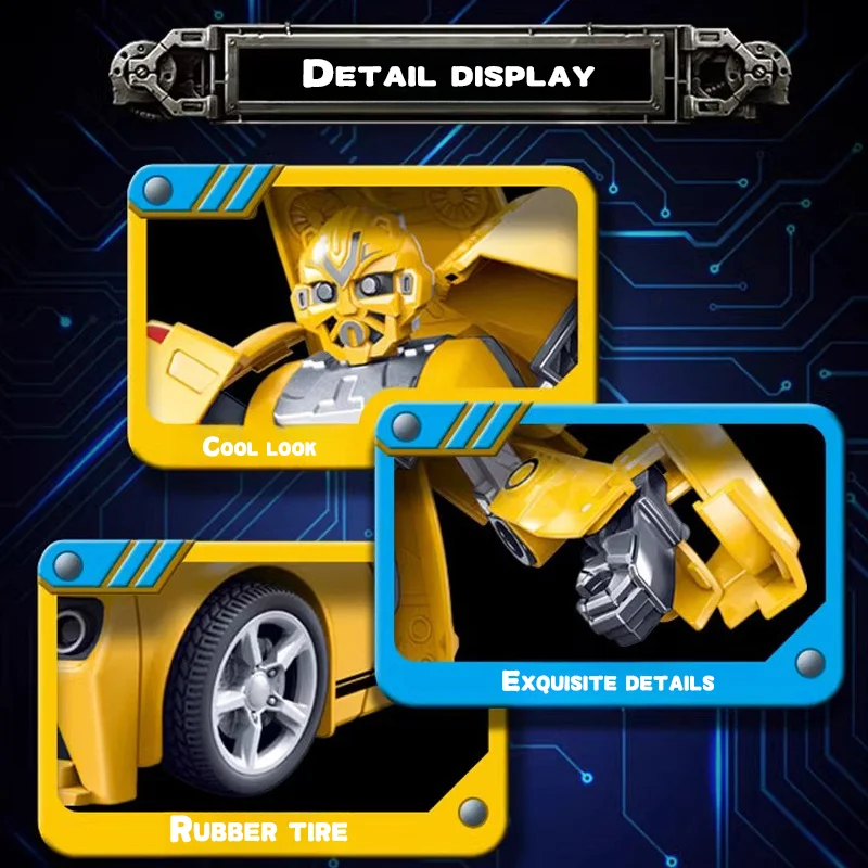 Children's transformable robot Wasp Warrior Optimus Prime figurine model transformable toy boy inertial car mecha