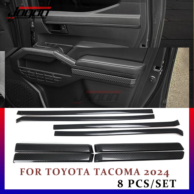 

Plastic For Toyota Tacoma 2024 Carbon Fiber Look Color Car Interior Door Side Panel Cover Sticker Trim Paste Type Accessories