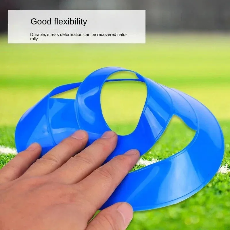 10PCS Fußball Zeichen Discs Hohl Winddicht Anti-slip Fußball Sport Training Barriere Marker Fußball Zubehör Logo Discs