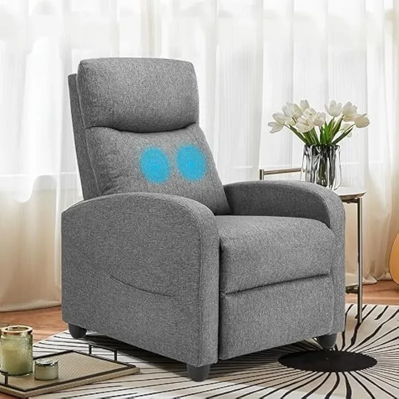 Chair for Living Room, Fabric Recliner Sofa Home Theater Seating with Lumbar Support Winback Single Sofa Armchair