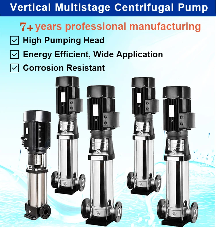 Bulletproof High Pressure Constant Pressure Variable Frequency Durable CDLF ATEX Certified Multistage Pump SS304/SS316 IP55