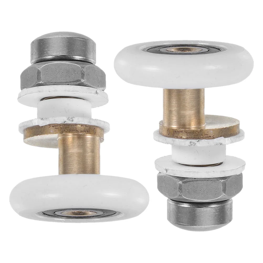 

2 Pcs Door Rollers Replacement Wheels Shower Door Roller Barn Hardware Eccentric Pulley 25mm Glass Runner Glass Kit