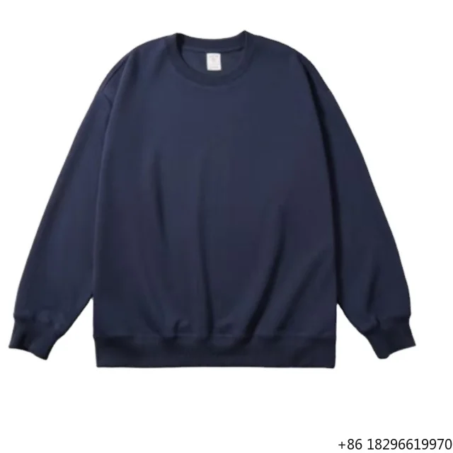 Men's Casual Comfort Quick Dry Cotton Blend Pullover Sweatshirt Eco-friendly Unlined with Winter Pocket Plain Dyed Technique