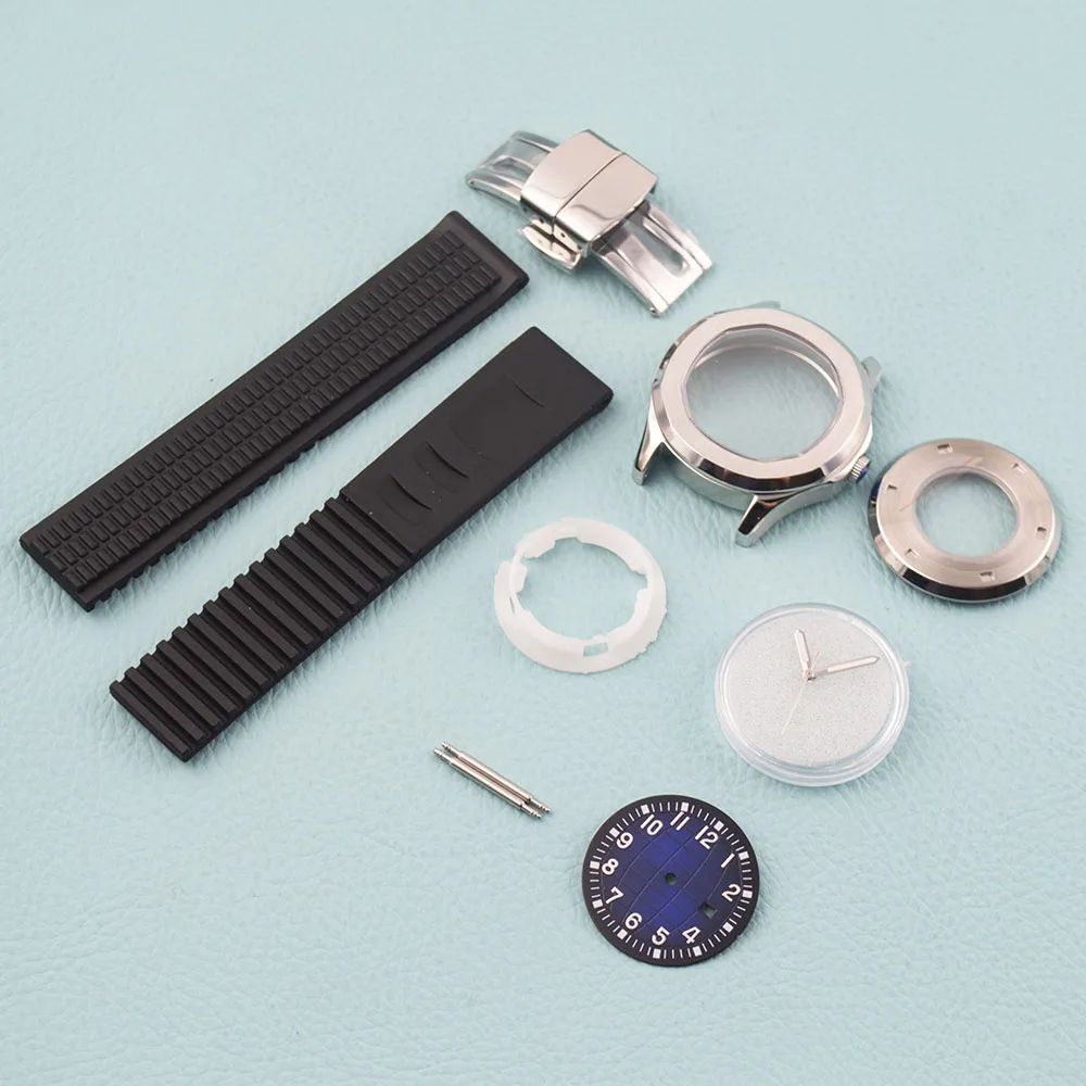 

35.2mm High Quality Stainless Steel Women's Watch Case Dial Hands NH05 Watchcase 17mm Rubber Strap for AQUANAUT Nautilus NH05