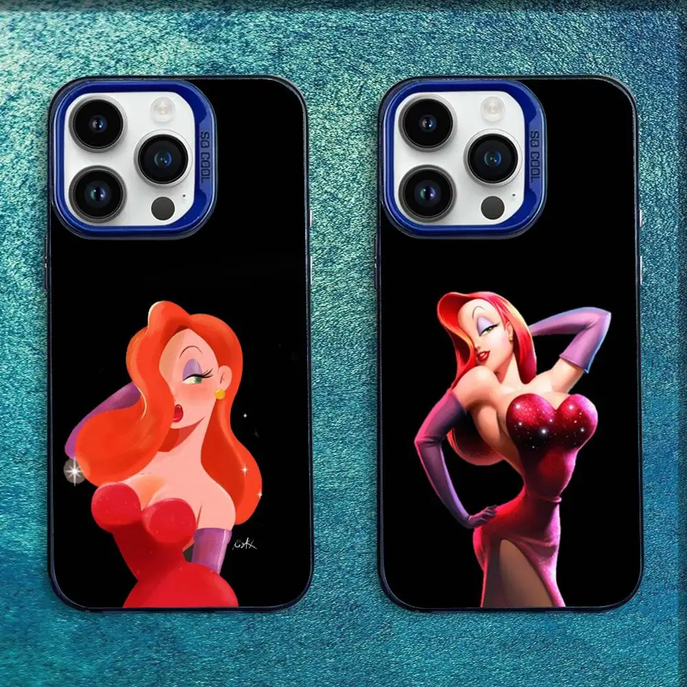 

Jessica Rabbit Sexy Phone Case For iPhone 16,15,14,13,12,11,Mini,Pro,E,MAX Blue Candy Matte Shockproof Cover