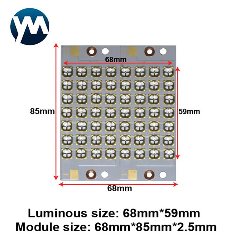 365nm 385nm 395nm 405nm 560W UV LED Module High Power Curing Lamp Offset Ink 3d Printer UV Glue Ink Curing PCB