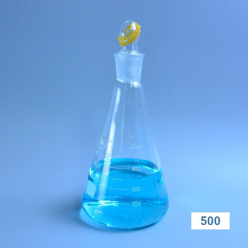 Dxy 500ml Glass Conical Flask With Cap Glass Erlenmeyer Flask For Laboratory Flask Boro 3.3