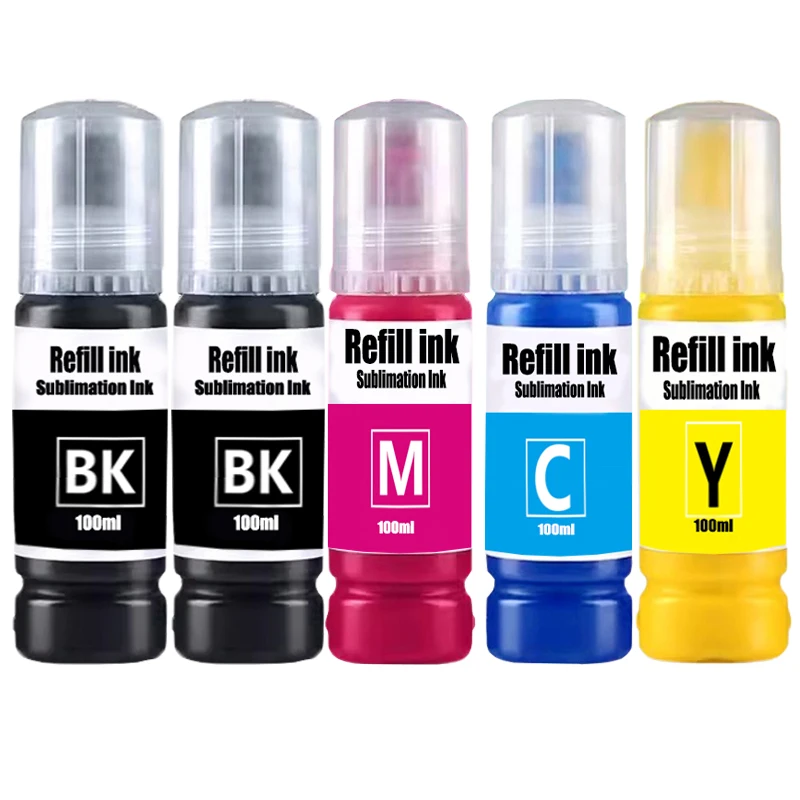 Cartucho de tinta de sublimação 100ml para impressoras Epson ET-2720 ET-2760 4700 4760 1500 WF3620 WF3640 WF7610 WF7620 WF7710 WF7720 F500